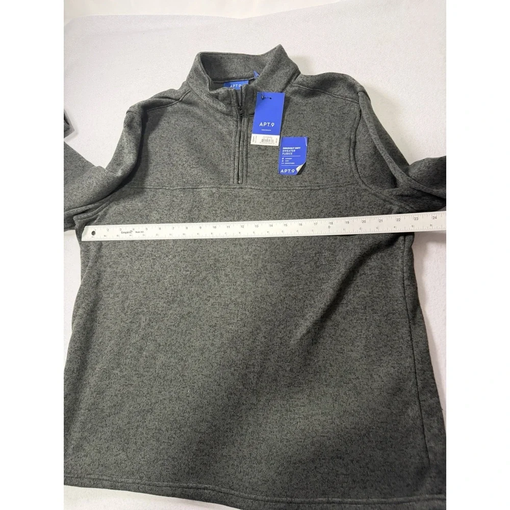 Apt. 9 Seriously Soft Fleece Sweater 1/4 Zip Men's Size X-Large Preppy Cozy